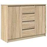 vidaXL Aparador con cajones Roble Sonoma 100, Mueble Buffet