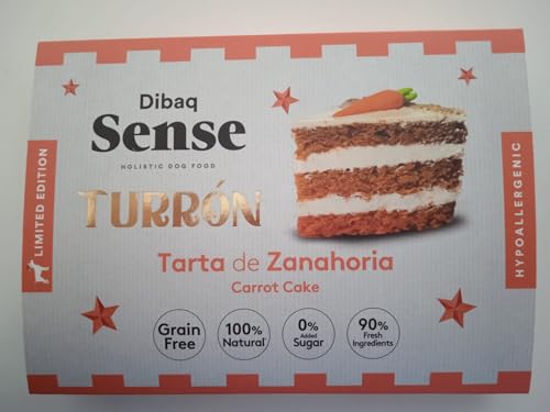 Edición Limitada Hipoalergénico Turrón de Tarta de Zanahorias, 90% Ingredientes Naturales, Sin Azúcar Añadida