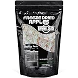 Survival Grocery® Freeze Dried Apples - Non-GMO, Gluten-Free, Unsweetened Diced Apple Pieces - Natural Freeze Dried Fruit For Oatmeal, Granola, Smoothies, Baking Or On-the-go Snacking (4 oz./1 Bag)