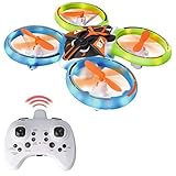 LOOPINGS Y 360º: El Neon Evo es un dron niños fácil de volar lo que le permite hacer muchas acrobacias. Gracias a estas acrobacias y luces LED, en la oscuridad te permitirá hacer figuras impresionantes.