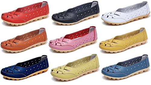 Women's Fashionable Comfortable Loafers, Flat Slip On Cutout Sandals2