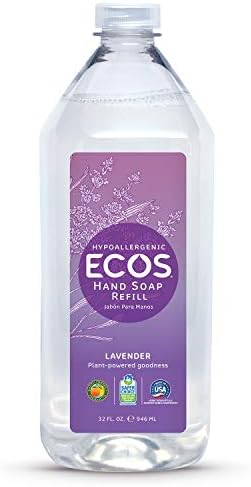 ECOS Hand Soap, Hypoallergenic Lavender, 32oz Refill by Earth Friendly Products