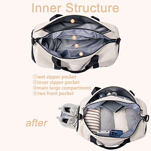 Sport Gym Duffle Travel Bag For Men Women Duffel With Shoe Compartment, Wet Pocket #TOP4