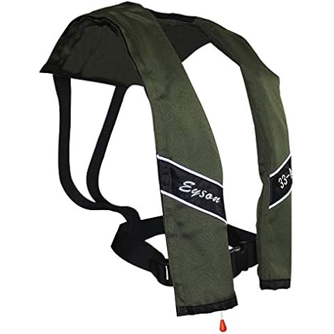 Eyson Slim Inflatable Life Jacket Life Vest Automatic (Olive) Cover