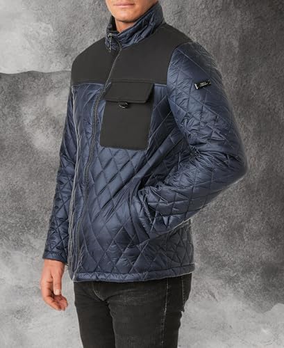Image of Vince Camuto Men's Quilted Mix Media Jacket