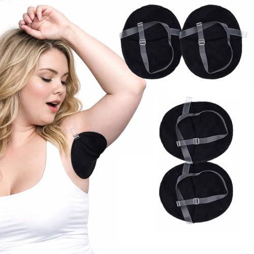 Healeved 2Pairs Comfortable Armpit Pads Wear-Resistant for Outdoor Activities Adjustable Underarm Sweat Absorbing Liner Travel-Friendly Design