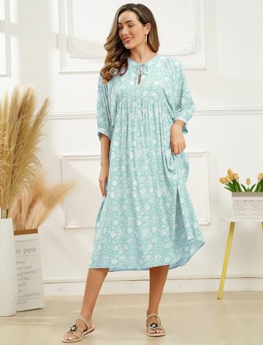 Robe coupe ample col en V pour masquer les complexes avec élégance et confort midi - 4