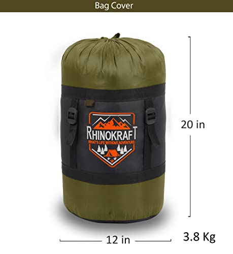 Image of Olive Fleece Double Big Sleeping Bag ! Perfect for Camping | Queen Size ! Temp 0 Degree ! Will Keep You warm and Cozy |