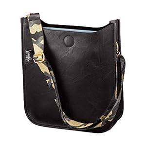 Pinafore Vegan Leather Crossbody Fashion Shoulder Bag with Adjustable Strap