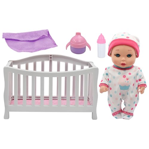 Muñeca Baby Maziuna Magic Nursery con cuna y accesorios miniatura 1