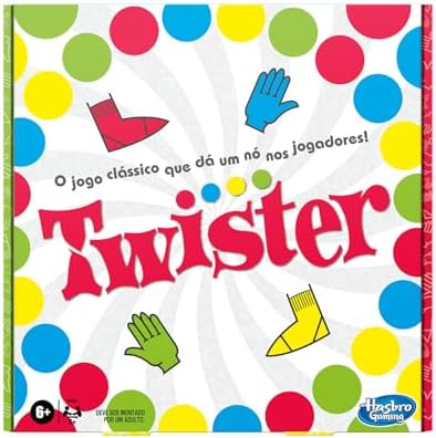 Hasbro Games, Jogo de Festas, Twister - Novos Movimentos, Jogo de Equilíbrio, 2 Jogadores ou Mais - A partir de 6 Anos