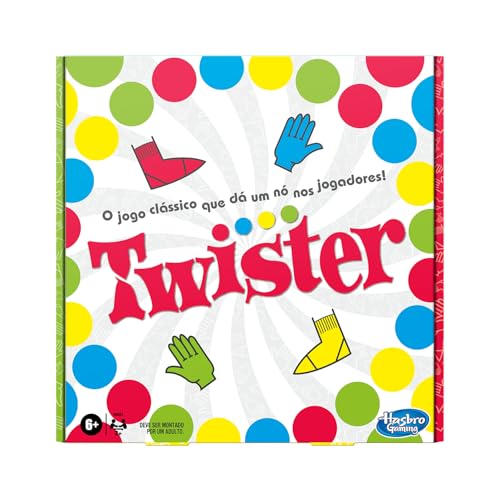 Hasbro Games, Jogo de Festas, Twister - Novos Movimentos, Jogo de Equilíbrio, 2 Jogadores ou Mais - A partir de 6 Anos
