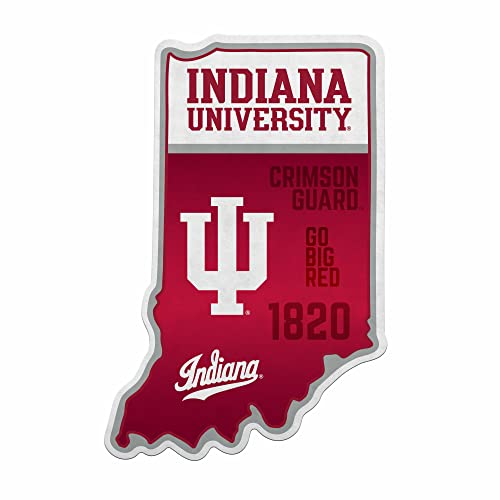 Rico Industries NCAA Indiana Hoosiers State Shape Shape Cut Pennant - Home and Living Room Décor - Soft Felt EZ to Hang