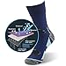 RANDY SUN Waterproof Work Socks for Unisex Athletic Crew Socks Hiking Running Hunting Outdoor Cycling Socks 1 Pair (Navy Blue,Small)