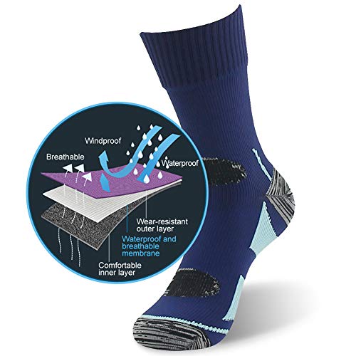 Image of RANDY SUN Waterproof Socks, Unisex Hiking Wading Trail Running Kayaking Crew Socks