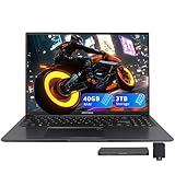 ASUS Vivobook 16' WUXGA Laptop, Intel Core i7-1355U, 40GB RAM, 3TB Storage(2TB SSD+1TB Docking Station Set), Iris Xe Graphics, Backlit Keyboard, Number Pad, Fingerprint, Webcam, Win 11, Black