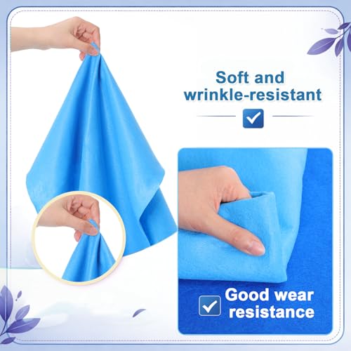 Image of WILLBOND 12 Pcs Large Felt Sheets 37 x 20 Inch 1.2 mm Blue Series