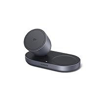 UGREEN Zapix Qi2 15W Caricatore Wireless 2 in 1 per iPhone Ergonomico Certificato Compatibile con MagSafe iPhone 17 Air Plus Pro Max, 16, 15, 14, 13, 12, AirPods 4, 3, Pro 3, 2, 1