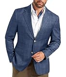 Men's Suit Jacket Blazer Casual Plaid Stripe Slim Fit Party Sport Coats Blazers Single Breasted Mens Tuxedos Jackets Dark Blue Large
