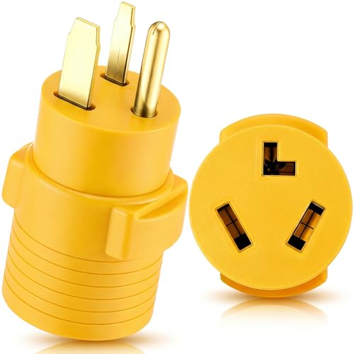 Kanayu 50Amp NEMA 6-50P to 10-50R Welder to Stove Adapter, 3 Prong Welder Male to 3 Prong Stove, Oven Female Adapter by Kanayu - Used condition - US$24.87