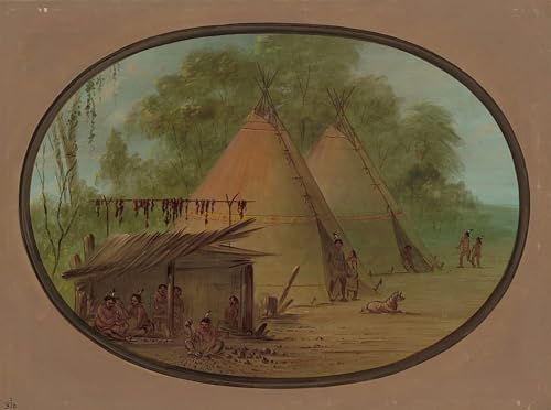 Tableaux peinture sur toile George Catlin pour une chambre parentale apaisante