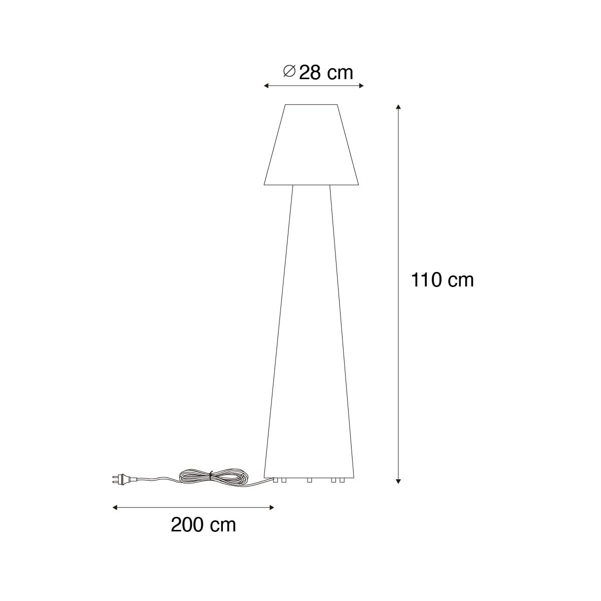 Qazqa Modern außen Stehleuchte, Stehlampe für den Garten - Katrijn - Weiß, max. 23W, Geeignet für LED, 110cm, IP44, Rund, 2-flammig