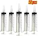 EAZYPARTY Multipurpose Measuring Syringes with 5 Extra Caps, 50 Pack Reusable 2oz Syringe, and Cleaning Brush - Great for Various Applications