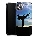 DeinDesign Silikon Hülle kompatibel mit Apple iPhone 12 Pro Case schwarz Handyhülle Kampfsport Training Karate
