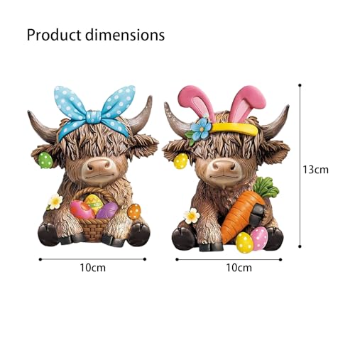Escultura de vaca de resina para decorar mesas de fiesta y salón 4
