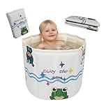 WAVYEASE® New Design Portable Bath Tub for Toddlers - Foldable Deep Soak Bathtub for Kids, One-Second Setup, Easy Storage, Lightweight, Travel Essentials for Age 1-5