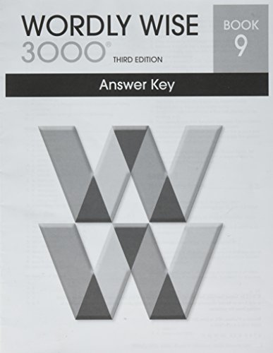 Wordly Wise 3000 Book 9 Answer Key  Booklet (Systematic Academic Vocabulary Development)