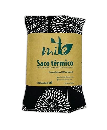 Saco térmico de semillas y hierbas multiusos (47cm x 15cm) Lavanda (Negro)
