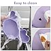 Silicone Baby Feeding Set 15 Pcs，Baby Spoons Suction Bowl Divided Plate Bib Cup Finger Brush Training cups,Baby Led Weaning Supplies,Baby Plates，Toddler Feeding Plates and Bowls Set（purple）