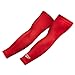 Reebok Manches de bras de compression Unisex-Adult, Rouge, S (20-25 cm)