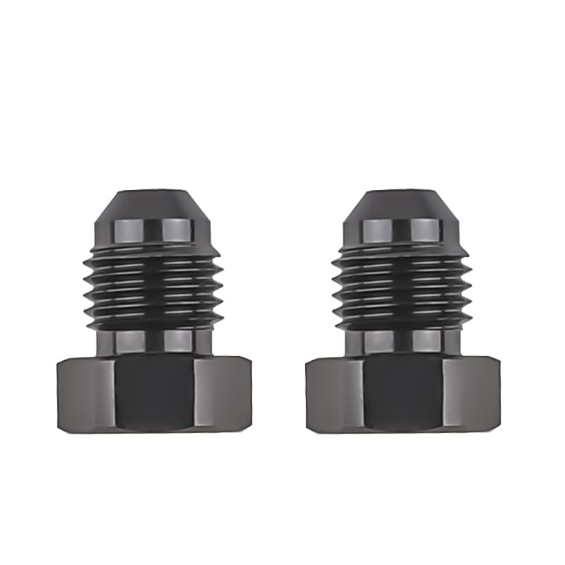 Adaptador AN4 macho ligero de aluminio negro con cabeza hexagonal doble 5
