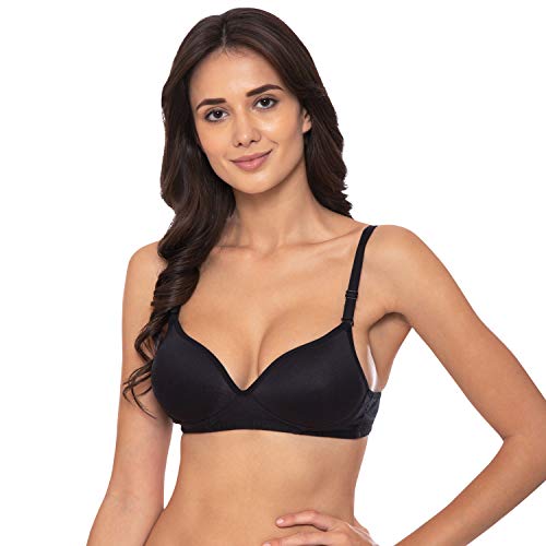 Image of Komli - Heavily Padded Push-Up Bra - Cotton Rich - Balconette - 3 /4th Coverage, Seamless, Wireless, Multiway Straps - T-Shirt Bra