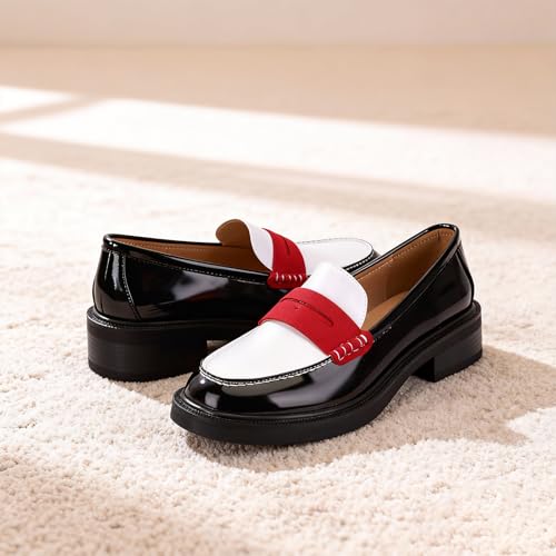 Image of Loafers for Women, Classic Penny Slip On Flat Dress Shoes