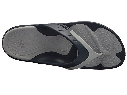 Image of Crocs Modi Flip Sport Sandal, Navy /Light Grey, 5 US Men /7 US Women
