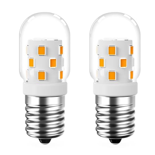 SSQY LED Microwave Light Bulbs,Under Hood Whirlpool Microwave Bulb,Dimmable 3W 40W Equivalent 400LM,120V, E17 Intermediate Base Appliance Light Bulb Over Stove, Warm White 3000k 2 Pack