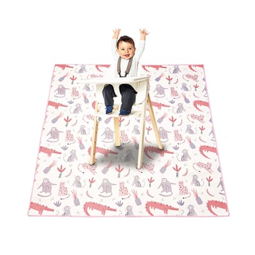 Baby Splat Mat for Under High Chair, Non Slip Waterproof Mealtime Floor Mats, Waterproof Washable Cloth for Arts and Crafts, Playtime Mats for Kids, Floors or Tables, Portable Picnic Splash Mat