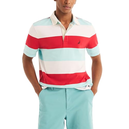 Polo de rugby coupe classique Nautica vêtement casual pour weekend homme