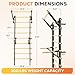 GymYard Swedish Ladder, Wood Stall Bar, Swedish ladders Wall Gym Adult, Adjustable Pull Up and Dip Station for Adults and Kids, 9-Anchor Solid Pine, Home Fitness