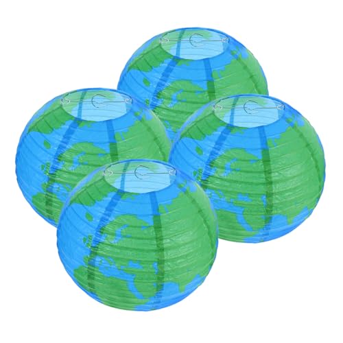 NAMOARLY 4pcs Lantern Party Round Lanterns Round Globe Party Decoration Party Paper Lanterns Hanging Party Lanterns Globe Hanging Lanterns Party Globe Paper Lanterns Iron