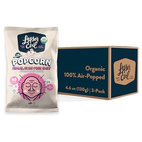 LesserEvil Himalayan Pink Salt Organic Popcorn Cover