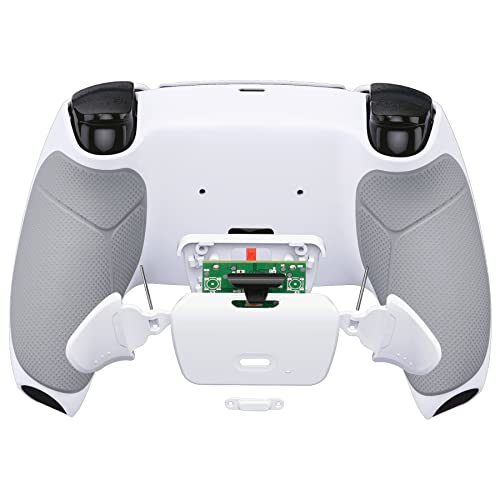 Image of eXtremeRate White Rubberized Grip Programable RISE 2.0 Remap Kit for PS5 BDM 010 & 020 - Upgrade Board, Redesigned Back Shell & Buttons - Controller NOT Included