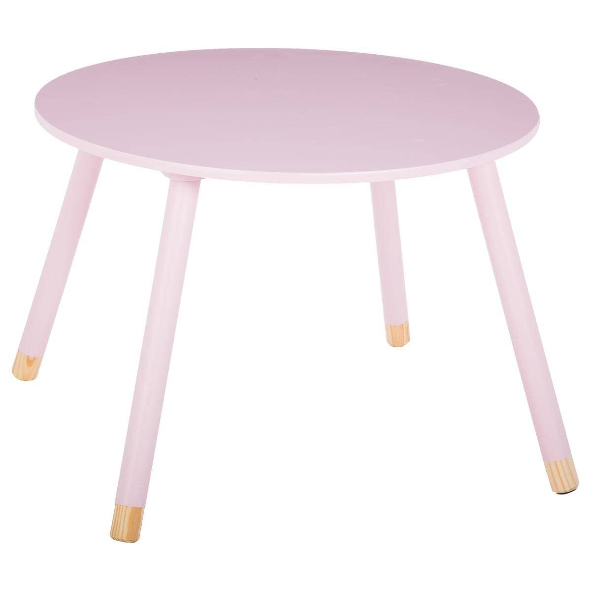 ATMOSPHERA CREATEUR D'INTERIEUR Kindertisch Douceur Rose aus Holz, Durchmesser 60 cm