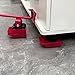 WOSLXM Heavy Duty Furniture Lifter, Furniture Slides Kit, Heavy Furniture Sliders Mover Tool Set (Red)
