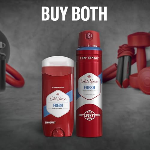 Image of Old Spice Aluminum Free Deodorant For Men, High Endurance, 24 /7 Sweat Defense & Odor Protection, 24 /7 Freshness & Lasting Scent, Fresh Scent, 3.4 oz (Pack of 6)