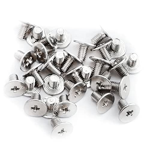 Aifeier Et 30 Pcs Screwback Screw Rivet Stud Silver Round Head Nail With Pull Ring Diy Accessory Nail For Leather Craft, Clothes, Bags,Hats, Belts Etc. #TOP4