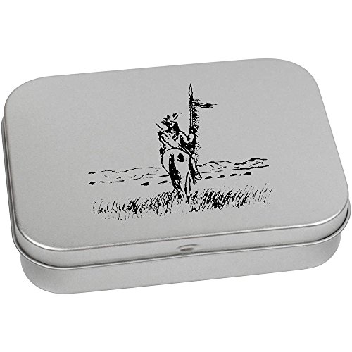 110mm 'Native American' Metal Hinged Tin/Storage Box (TT00016256)